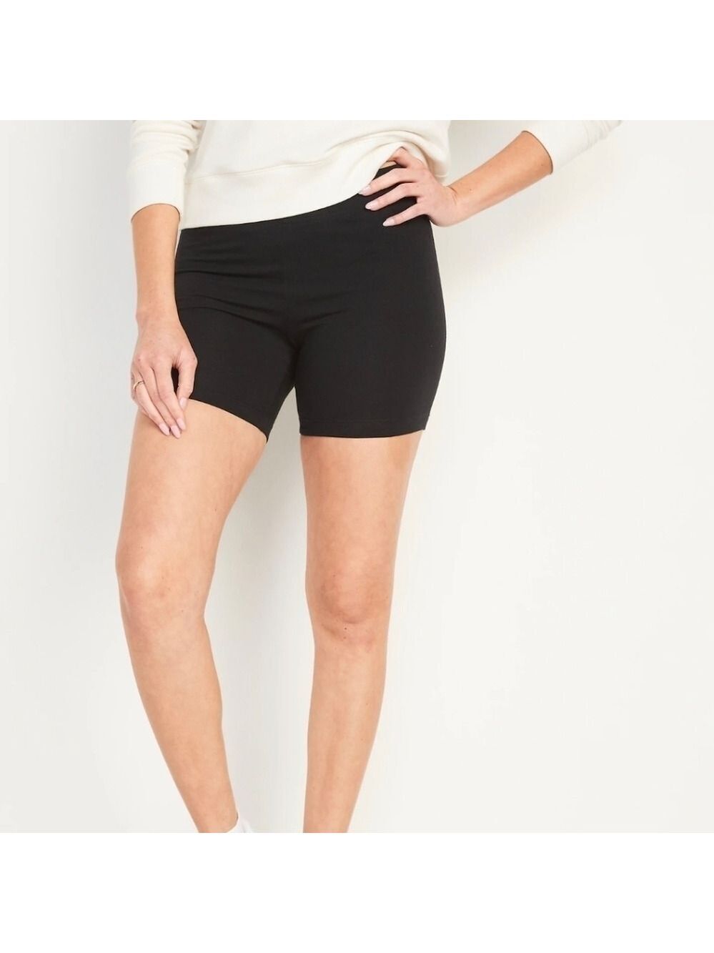 L • Old Navy • High Waisted Jersey Biker Shorts -- 6-inch inseam